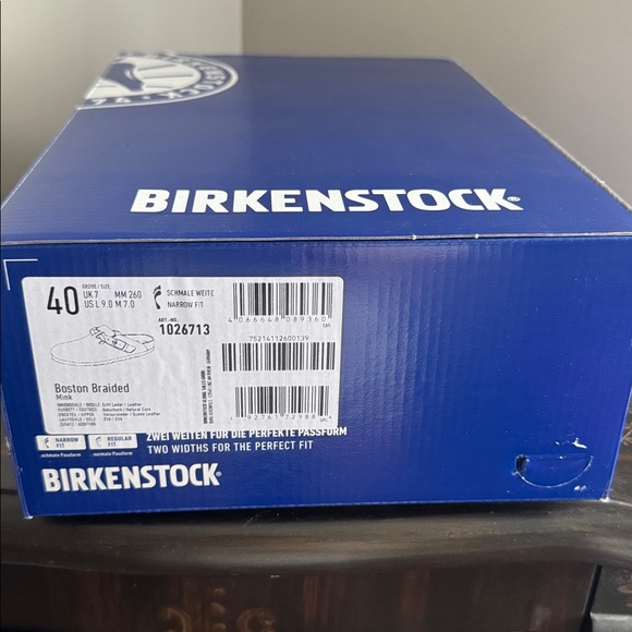 Birkenstock Women's Boston Braided Suede Slip-On Clog mink size 40 or 9 USA - Picture 2 of 7